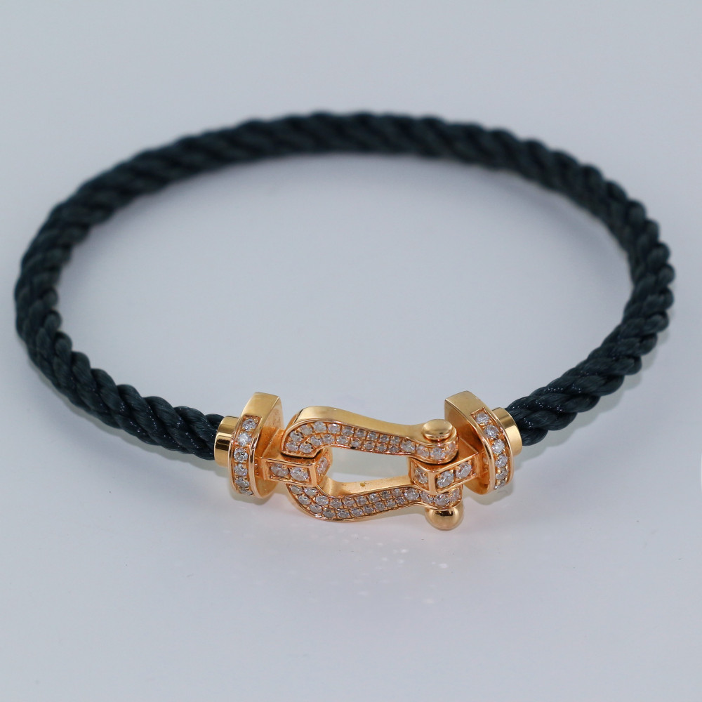 Bracelet FRED "Force 10" en or rose et diamants