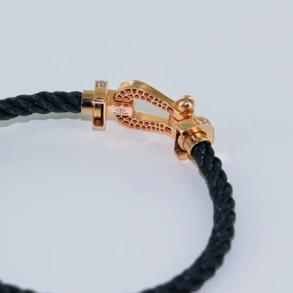 Bracelet FRED "Force 10" en or rose et diamants