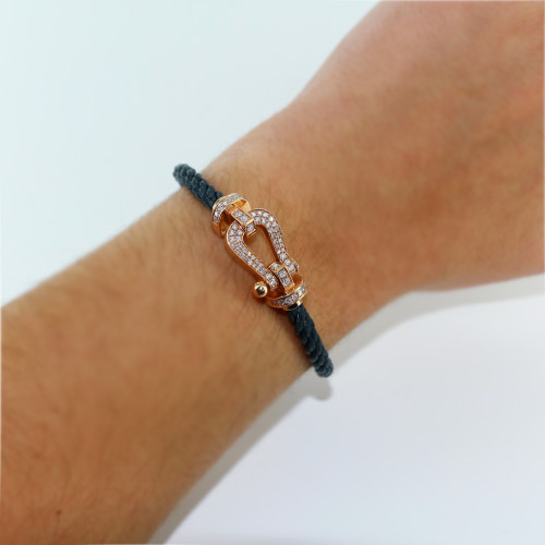 Bracelet FRED "Force 10" en or rose et diamants