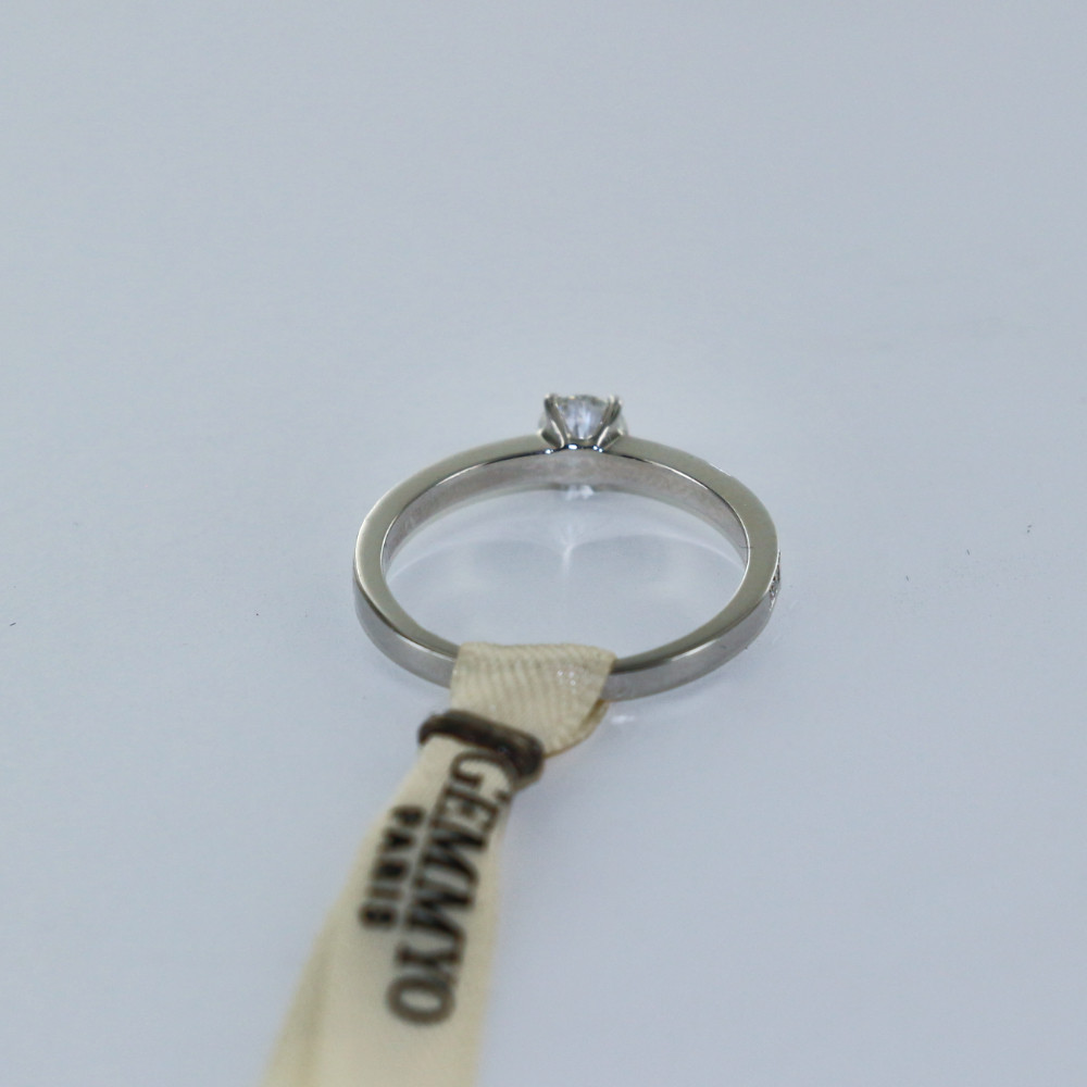 Bague GEMMYO solitaire "Milady" en platine