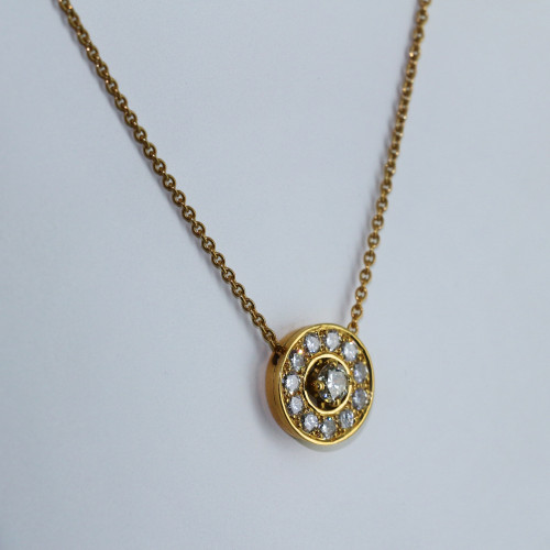 Collier "cible" et diamants
