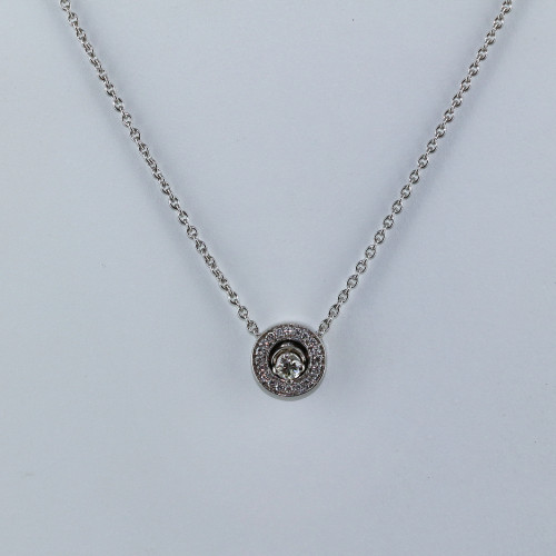 Collier diamant rond