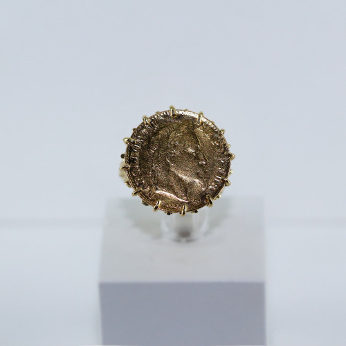 Bague pièce de 10F Empereur Napoléon III