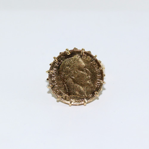 Bague pièce de 10F Empereur Napoléon III