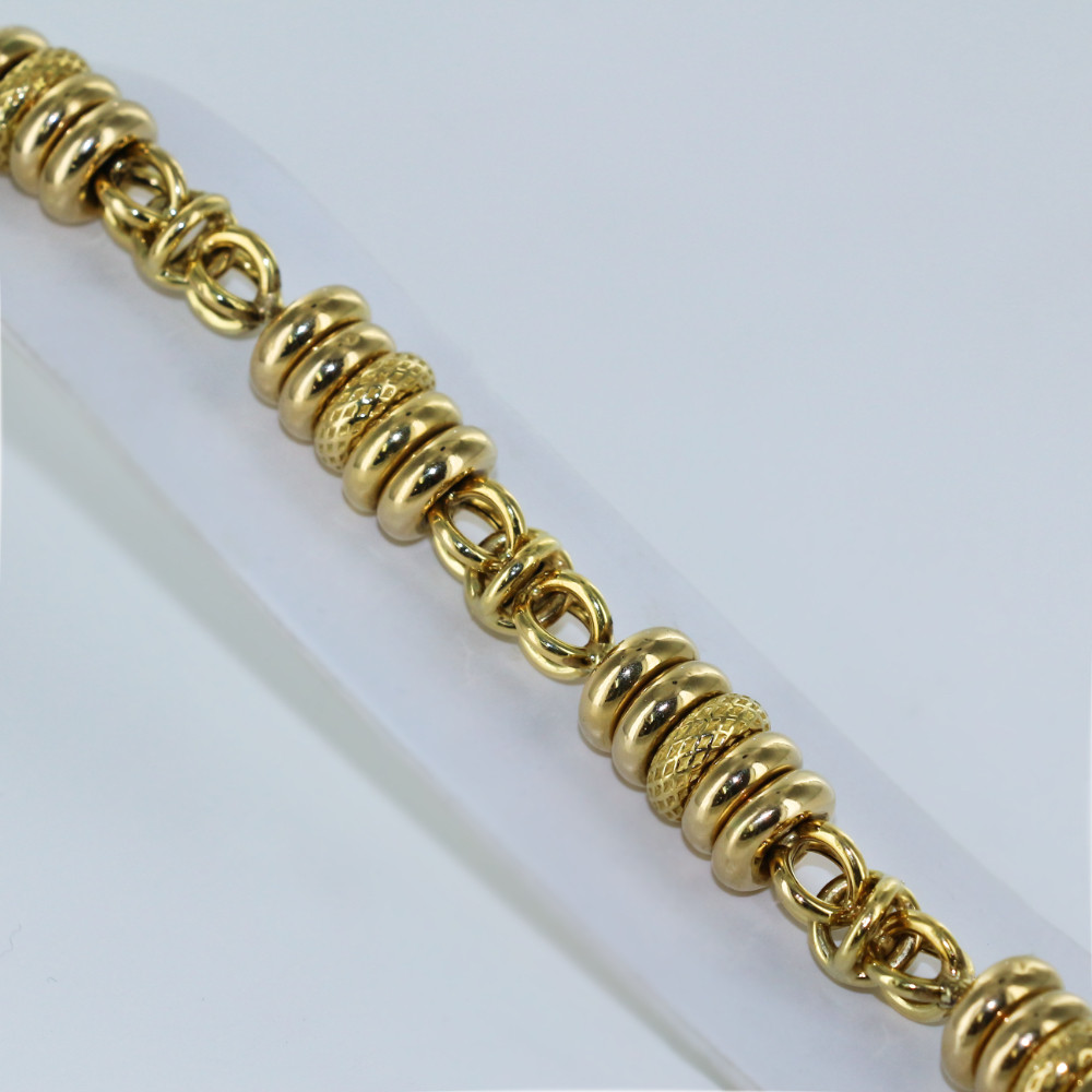 Bracelet maille fantaisie fermoir marin