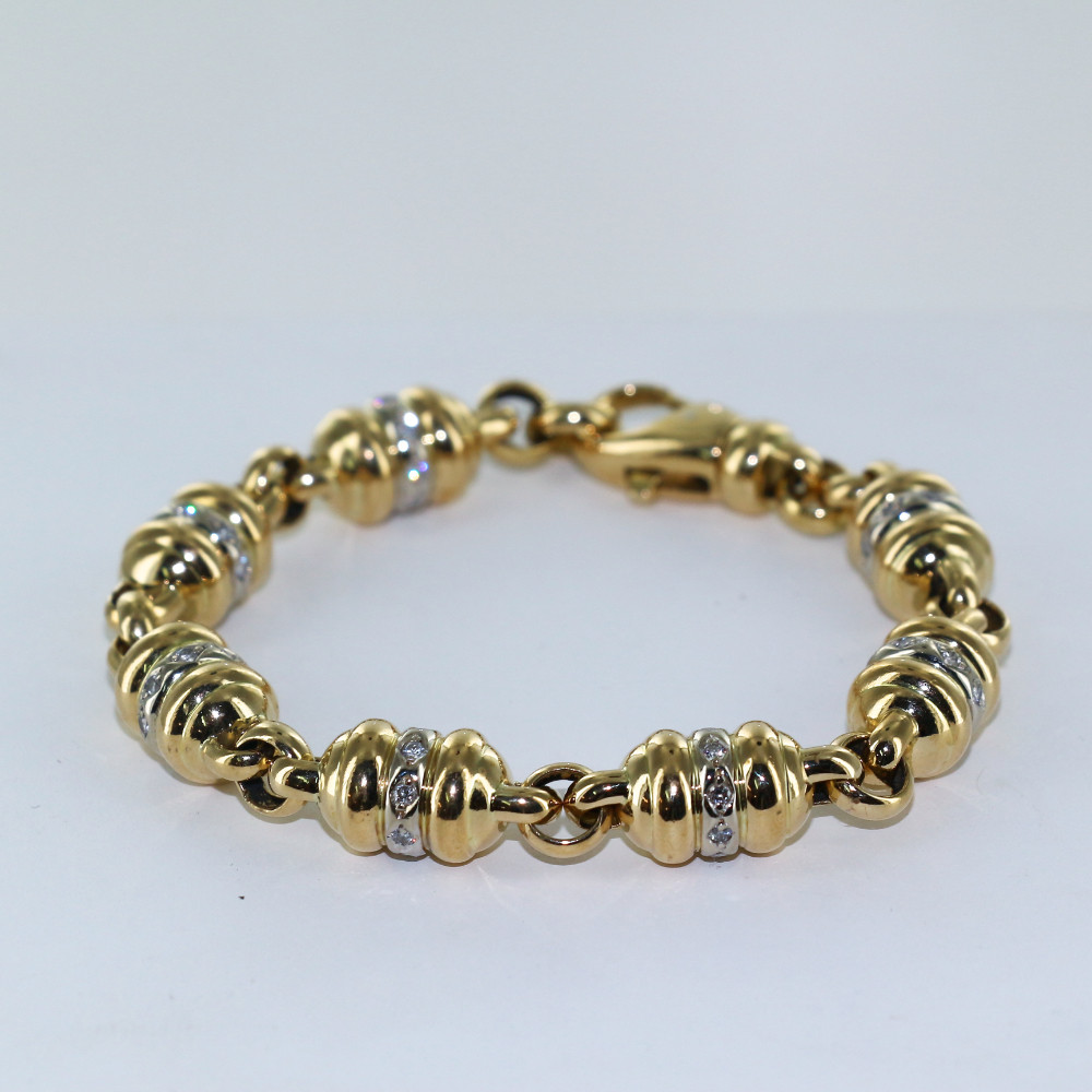 Bracelet diamants maille fantaisie