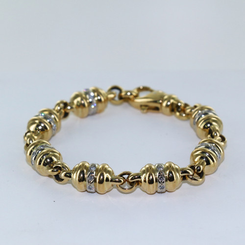 Bracelet diamants maille fantaisie