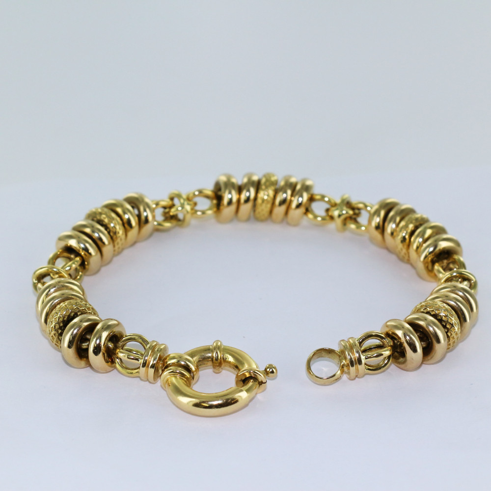 Bracelet maille fantaisie fermoir marin