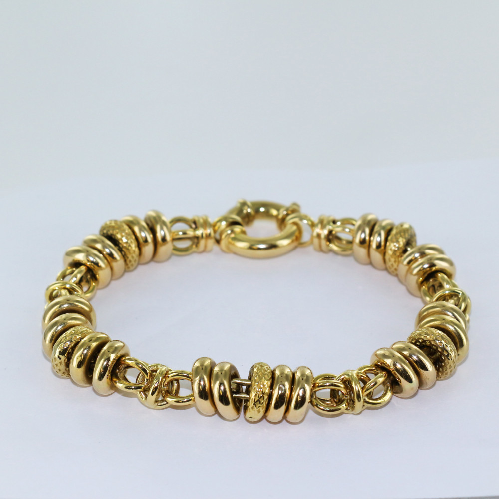Bracelet maille fantaisie fermoir marin