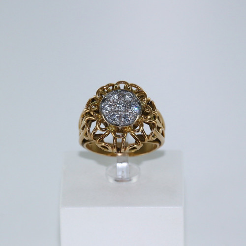 Bague "Fleur" diamant et or