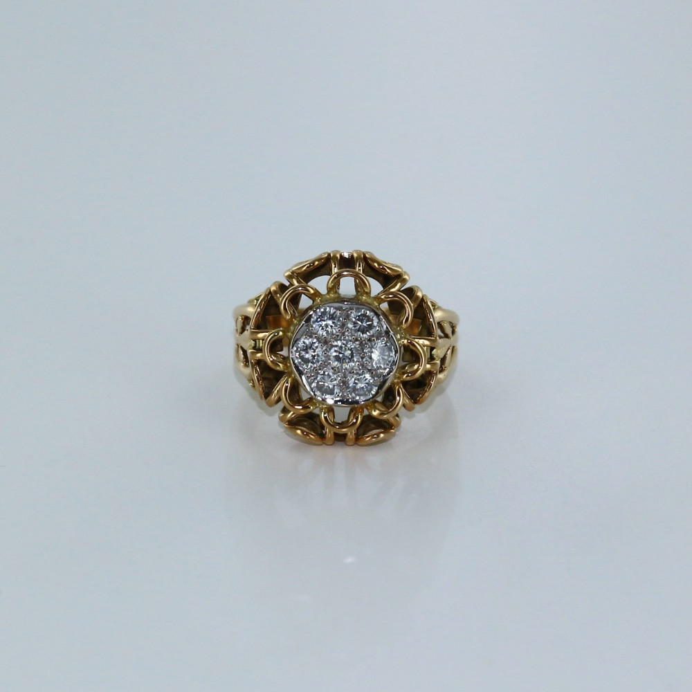 Bague "Fleur" diamant et or