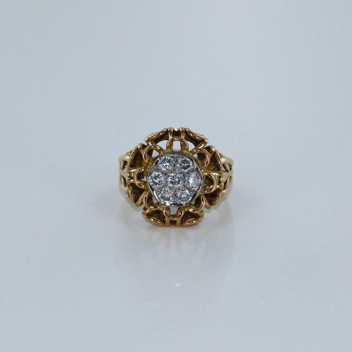 Bague "Fleur" diamant et or