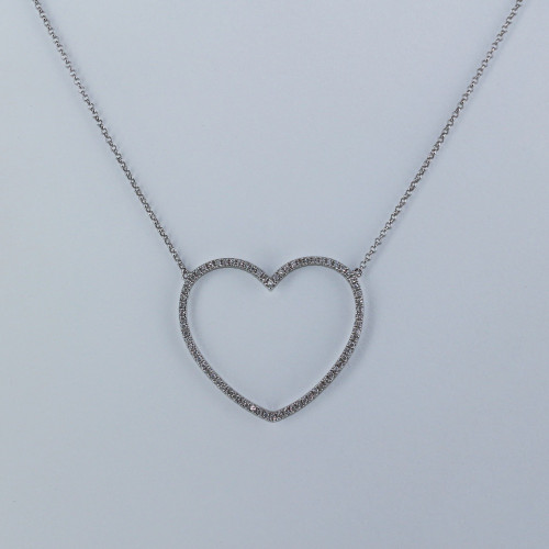 Collier coeur en diamants
