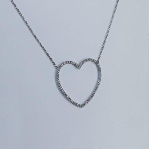 Collier coeur en diamants