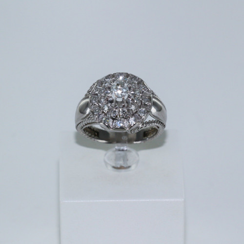 Bague diamants vintage platine