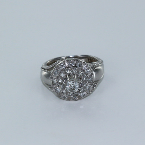 Bague diamants vintage platine