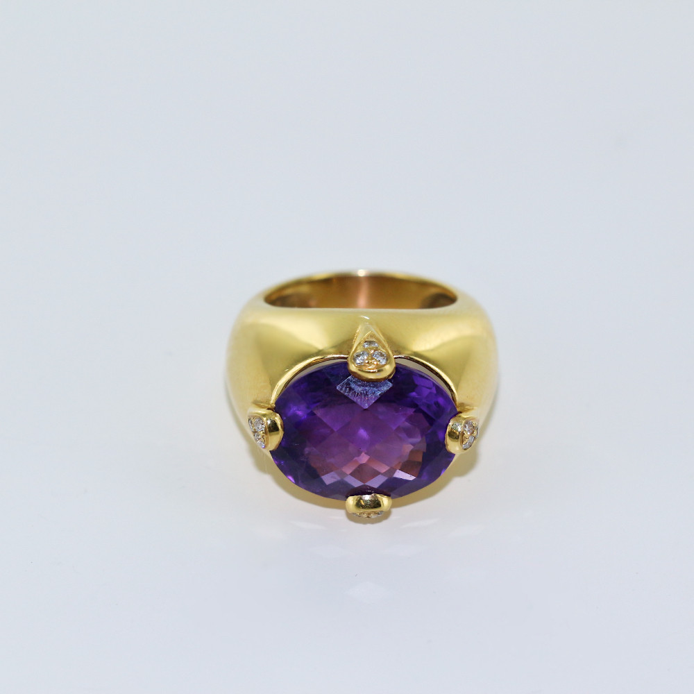 Bague Améthyste et Diamants