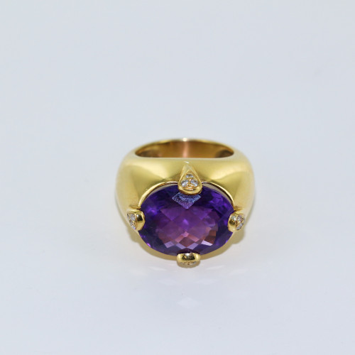 Bague Améthyste et Diamants