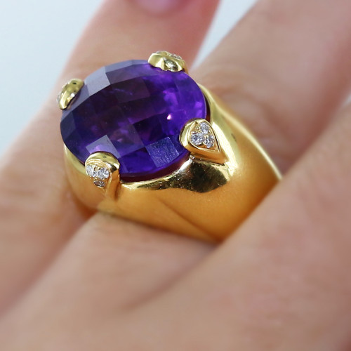 Bague Améthyste et Diamants