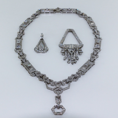 Collier Art Déco 3 pièces en diamant