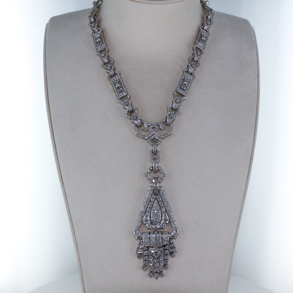 Collier Art Déco 3 pièces en diamant