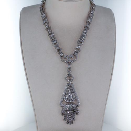 Collier Art Déco 3 pièces en diamant