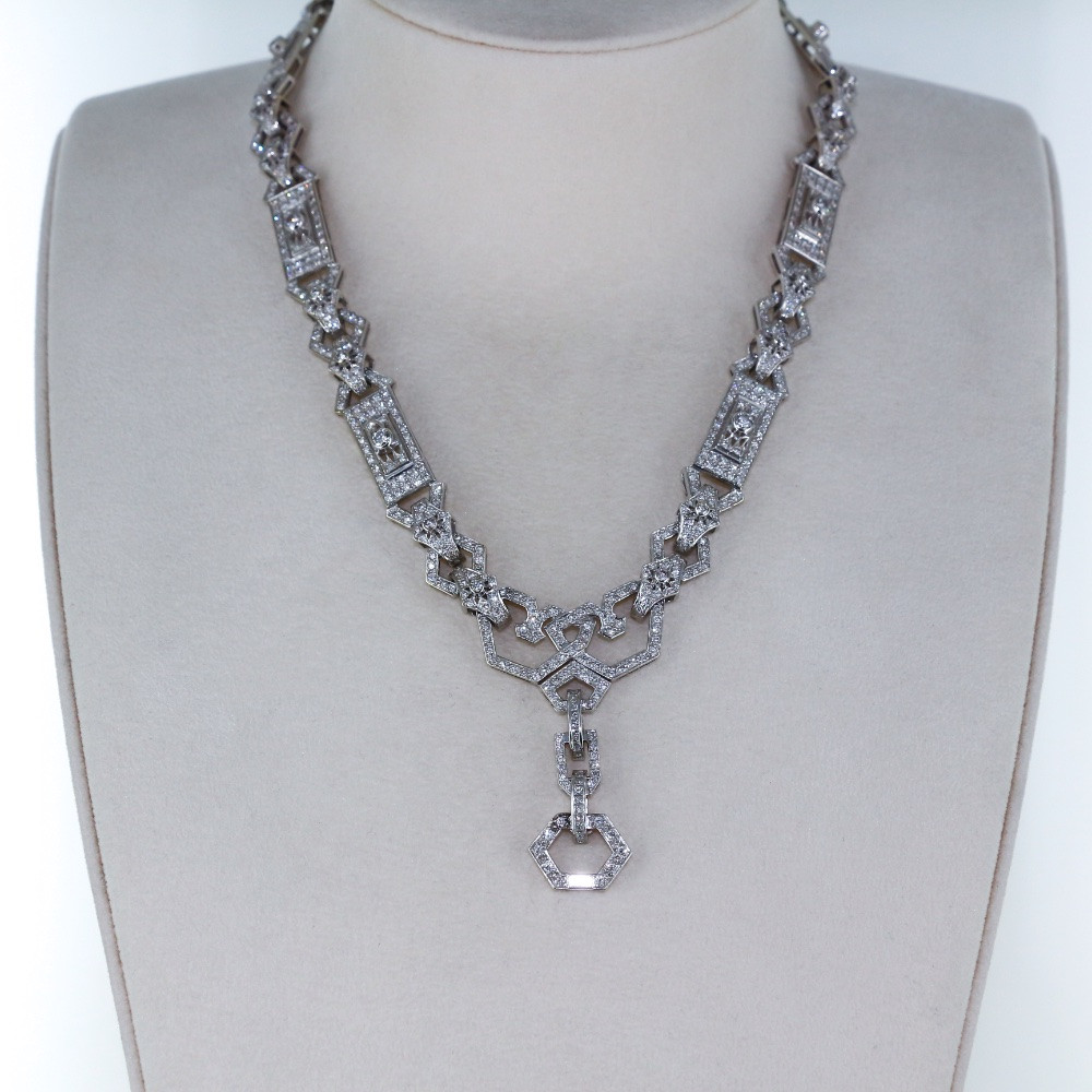 Collier Art Déco 3 pièces en diamant