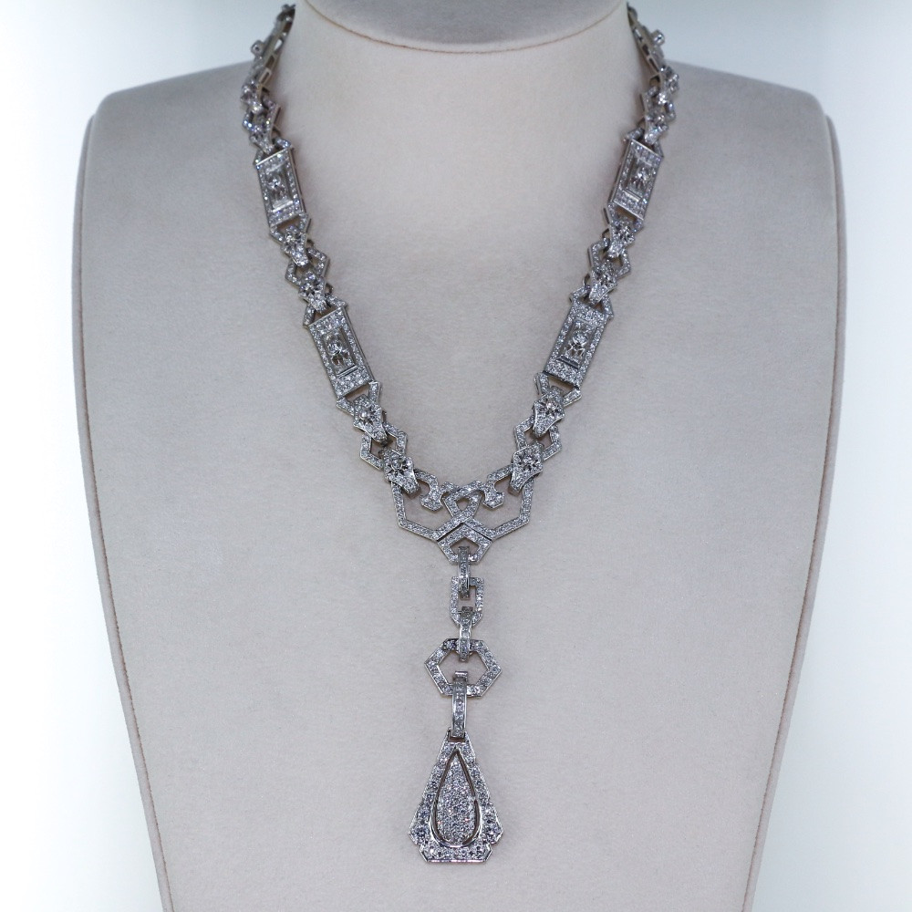 Collier Art Déco 3 pièces en diamant