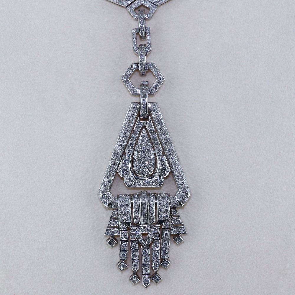 Collier Art Déco 3 pièces en diamant